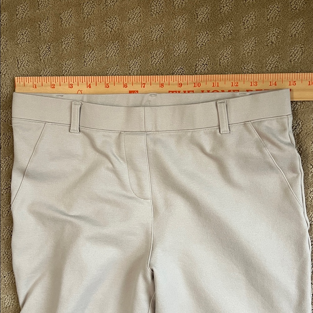 Quince Light Tan Ultra Stretch Ponte Dress Straight Leg Pant Chinos - Picture 3 of 9